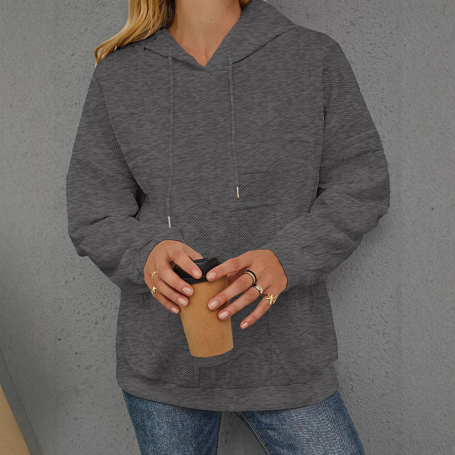 Damen Oversize Kapuzenpullover mit strukturiertem Design