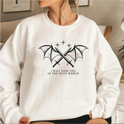 Damen Sweatshirt mit künstlerischem Grafikdesign und inspirierendem Schriftzug