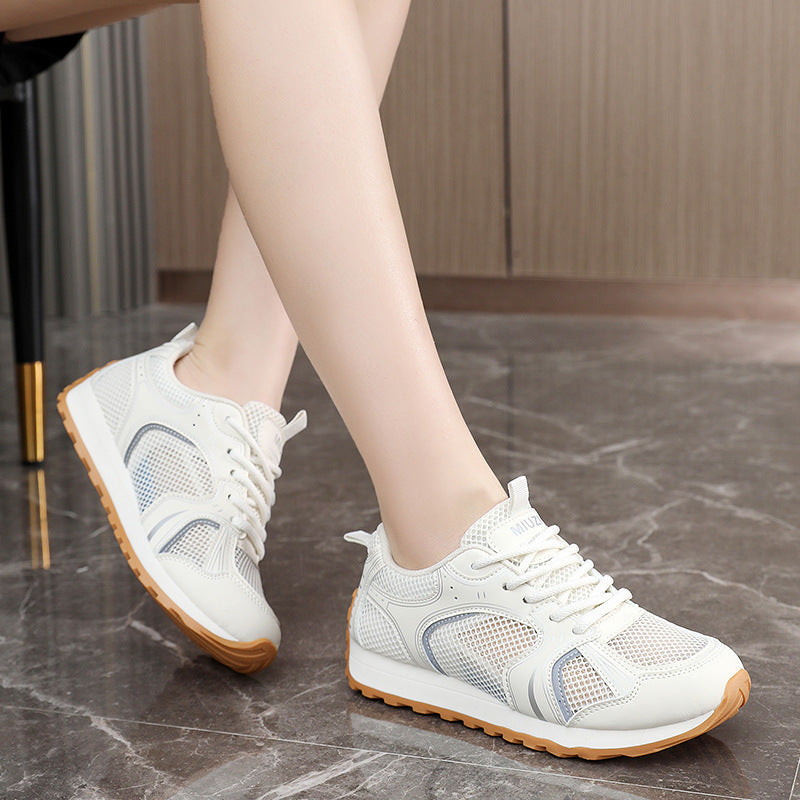Damen Sportliche Sneakers mit atmungsaktivem Mesh-Obermaterial und stoßdämpfendem Fußbett