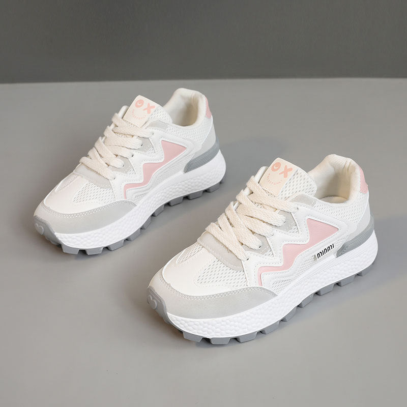 Damen Sportliche Freizeitsneaker mit atmungsaktiver Mesh-Oberfläche und dämpfender Laufsohle