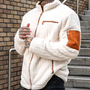 Herren Kuschelige Fleecejacke mit Kontrastelementen Aliams