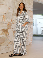 Rieke | Schickes zweiteiliges bedrucktes Co-Ord Set