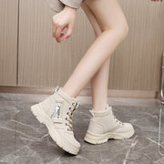 Damen trendige High-Top Sneakers mit robustem Profil und modischem Design