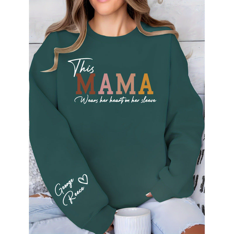 Damen Sweatshirt mit inspirierendem Mama-Aufdruck und bequemer Passform