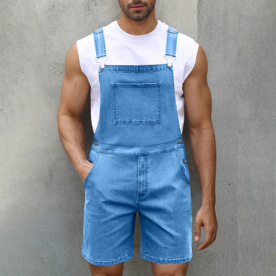 Herren Lässige Denim-Latzhose Heidi-Mode