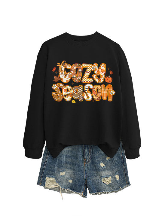 Damen Sweatshirt mit kreativem Herbstdesign und lässigem Schnitt