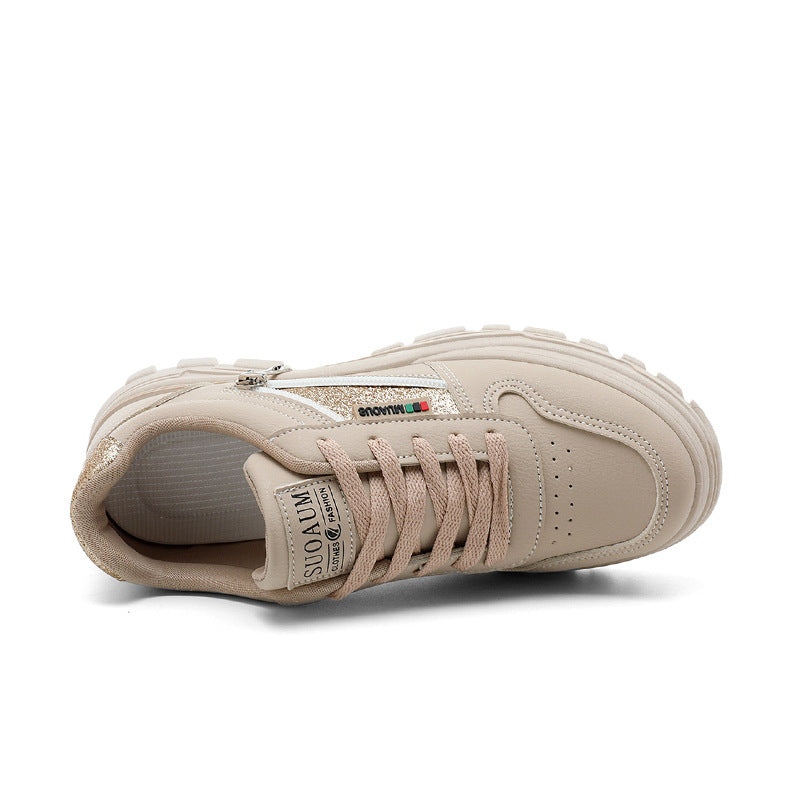 Damen Chunky Sneakers mit modischem Glitzer-Akzent und robustem Design