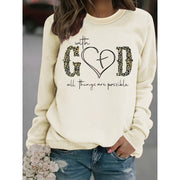 Damen Sweatshirt mit kreativem Modedesign und motivierender Botschaft
