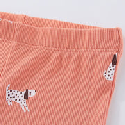 Mädchen Leggings mit fröhlichem Hunde-Muster Drune