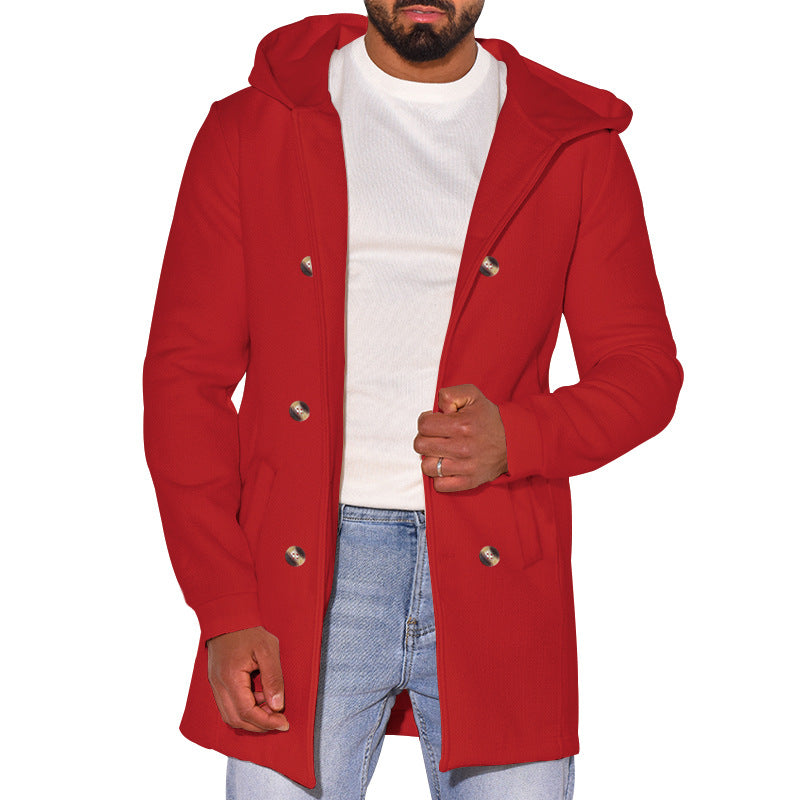 Herren modische Parkajacke mit praktischen Taschen und Kapuze Aliams