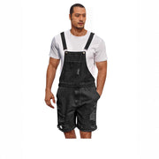 Herren Lässige Denim-Latzhose im distressed Look Heidi-Mode