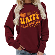 Damen Sweater mit festlichem Pumpkin-Motiv und gemütlicher Passform