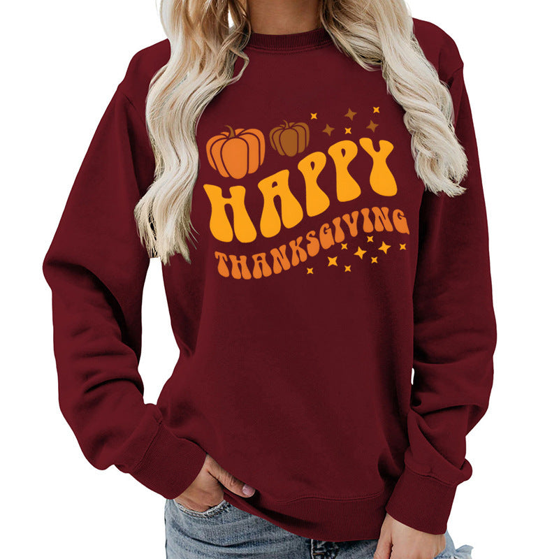 Damen Sweater mit festlichem Pumpkin-Motiv und gemütlicher Passform