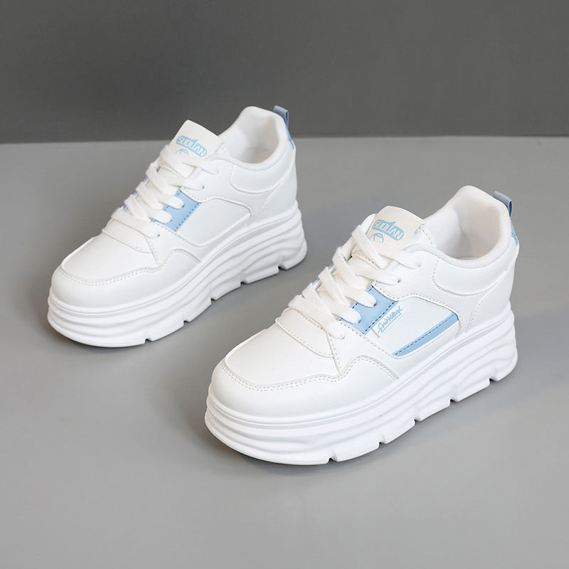 Damen modische Plateau-Sneaker mit dämpfender Sohle und atmungsaktivem Obermaterial