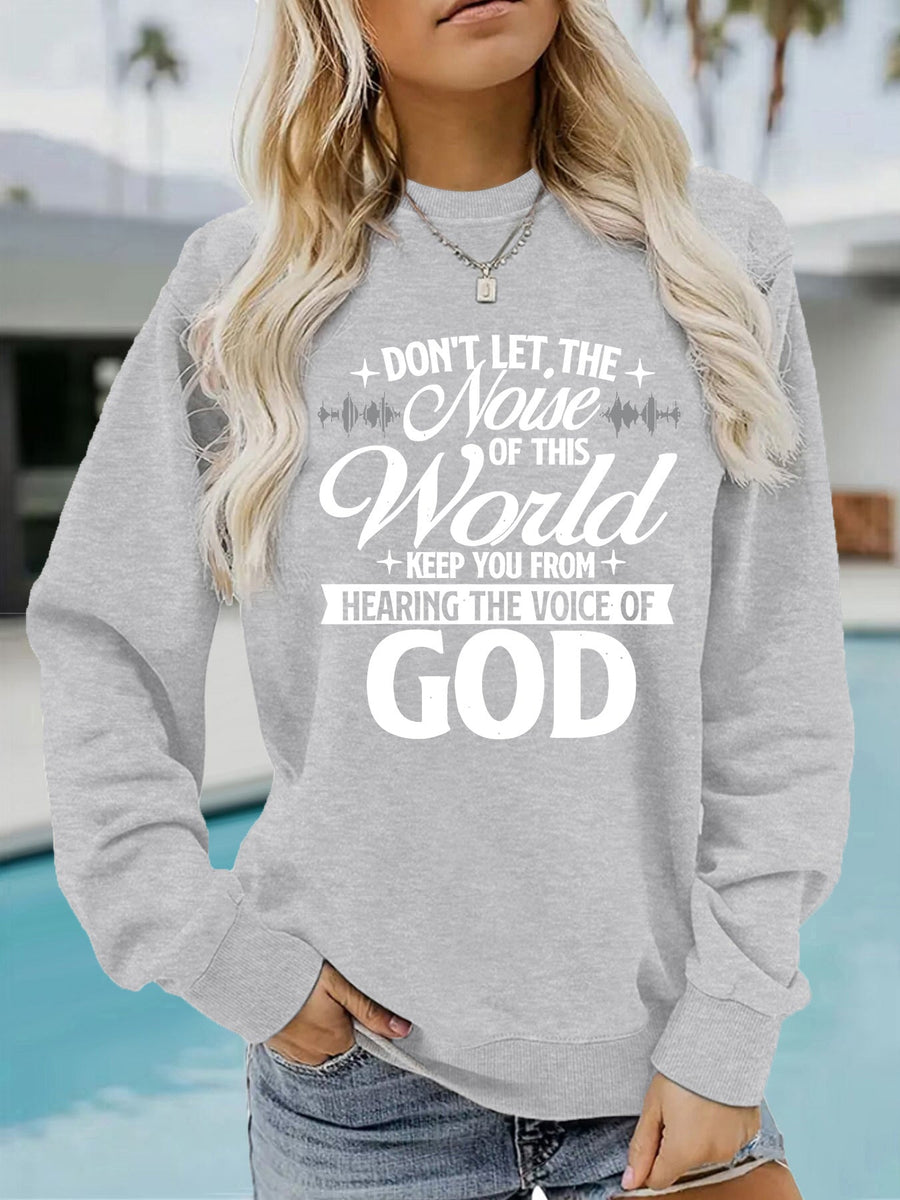 Damen Sweatshirt mit inspirierendem Aufdruck und bequemer Passform