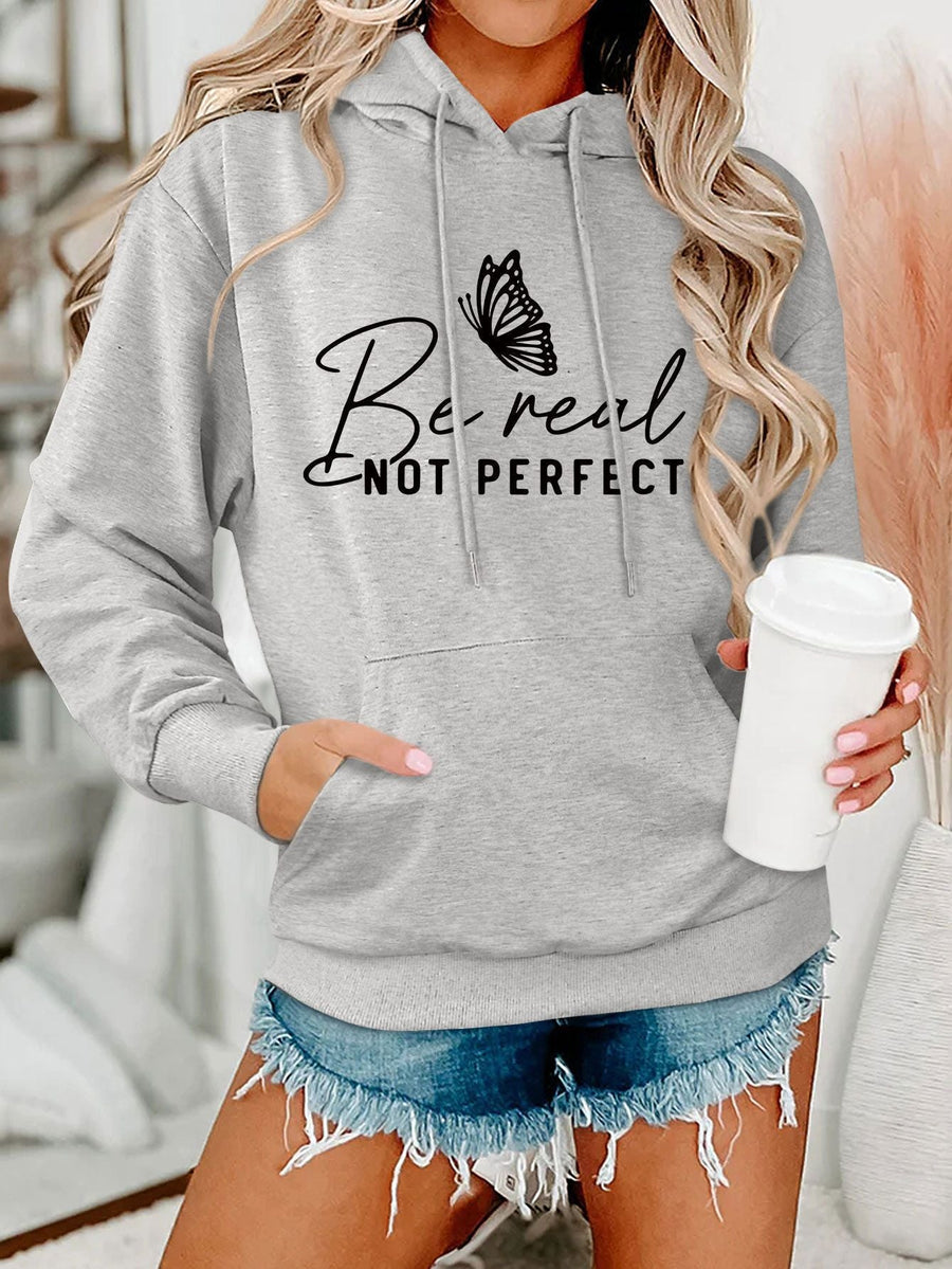 Damen Kapuzenpullover mit kreativem Motiv und bequemer Schnittführung