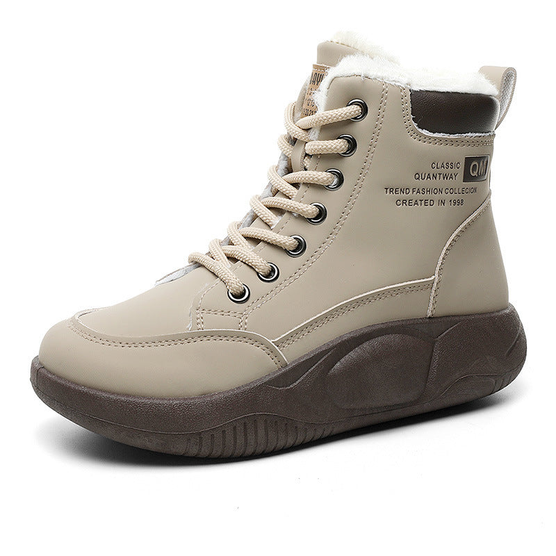 Damen modische Winterstiefel mit kuscheligem Fleece-Futter und rutschfester Sohle