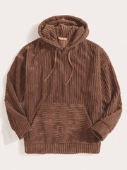 Damen gemütlicher Kapuzenpullover im modernen Rippdesign