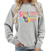 Damen Sweatshirt mit inspirierendem Text-Design