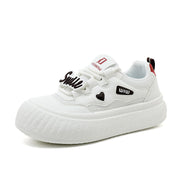 Damen Trendige Plateau-Sneaker mit buntem Schriftzug