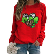 Damen Sweatshirt mit kreativem Herzdesign und auffälligem Motiv