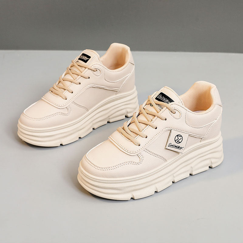 Damen Sportliche Plateau-Sneaker mit dämpfender Sohle und atmungsaktivem Obermaterial