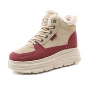 Damen Winter Sneaker mit flauschigem Innenfutter und modischer Plateau-Sohle