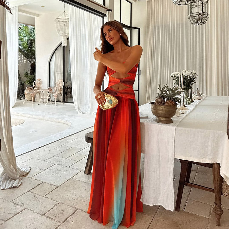 Edeltraud – Stilvolles Trägerloses Maxikleid