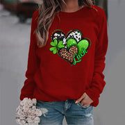 Damen Sweatshirt mit kreativem Herzdesign und auffälligem Motiv