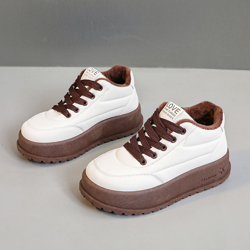 Damen Winterliche High-Top Sneakers mit Fleece-Innenfutter