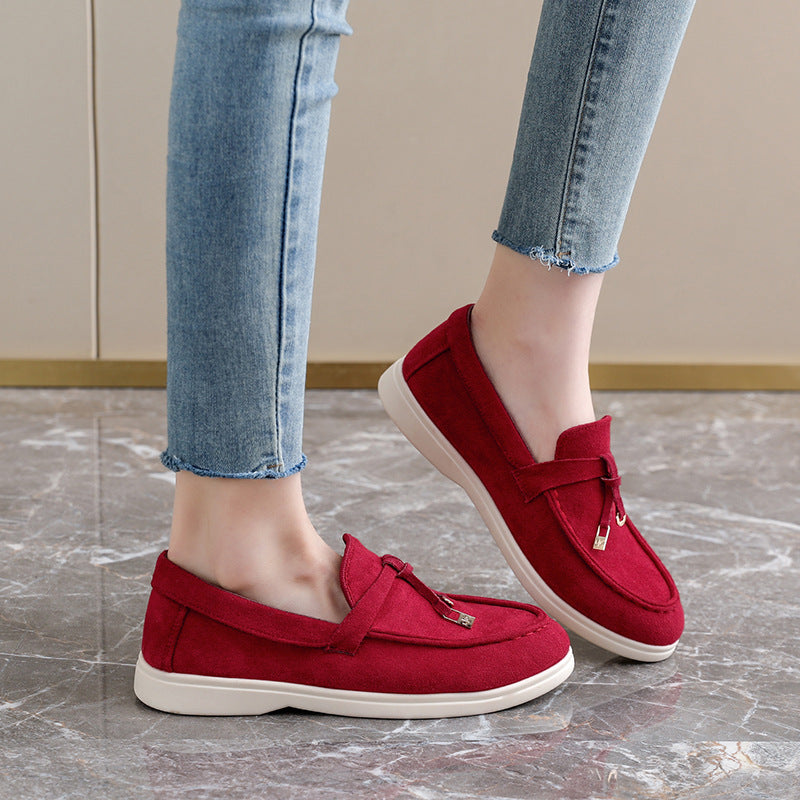 Damen Mokassins mit modischem Schnürdesign und flexibler Sohle
