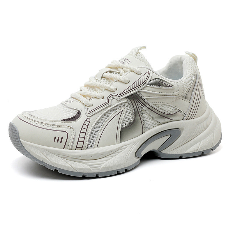 Damen Sportliche Sneakers mit atmungsaktiver Mesh-Oberfläche und stoßdämpfender Laufsohle