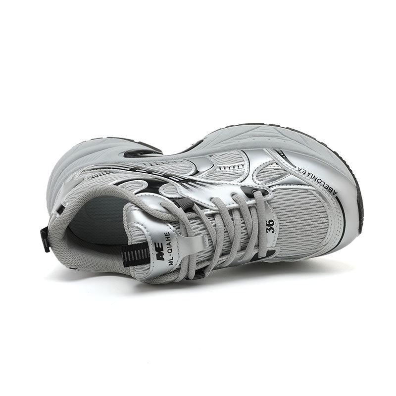 Damen Sportliche Sneaker mit atmungsaktivem Netz-Material und stoßdämpfender Sohle