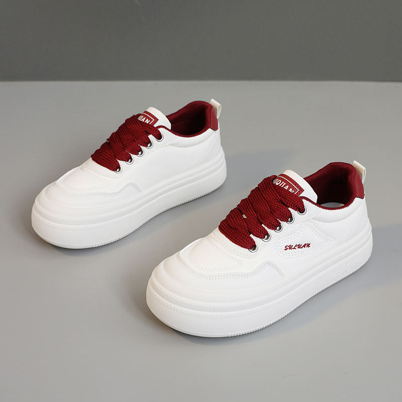 Damen modische Plateau-Sneaker mit atmungsaktiver Oberflächenstruktur und dämpfender Sohle