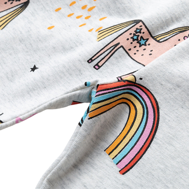 Mädchen Leggings mit zauberhaften Regenbogen- und Einhorn-Motiven Drune