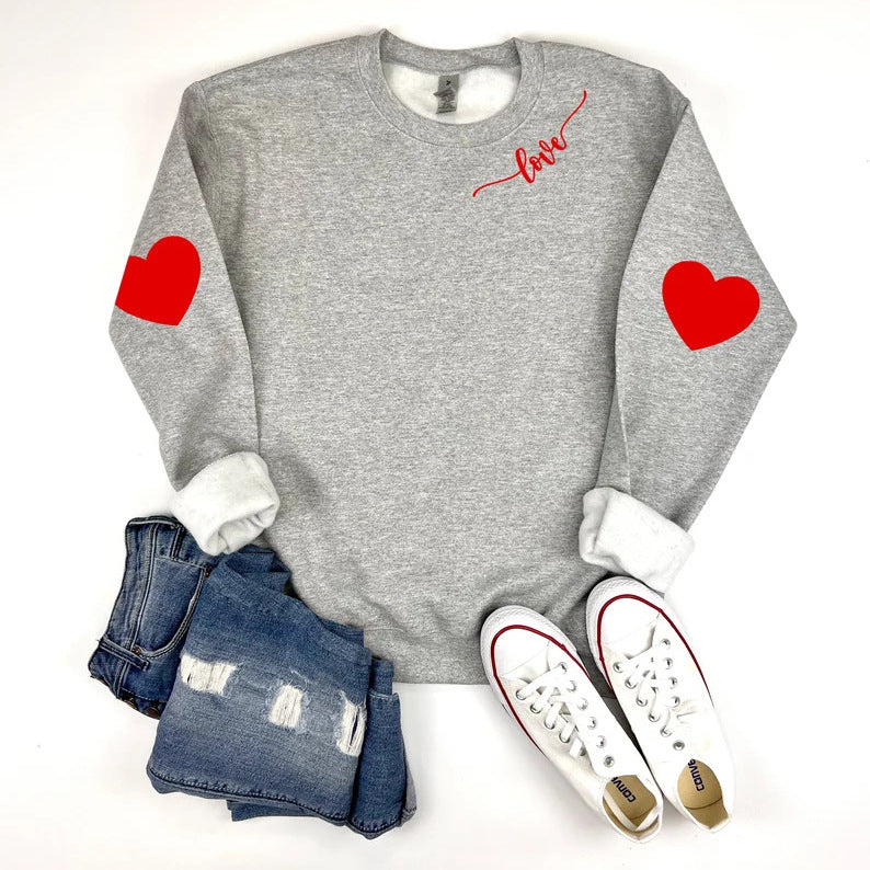 Damen Sweatshirt mit Herzen-Design und lässigem Schnitt