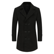 Herren eleganter doppelter Knopfmantel Aliams