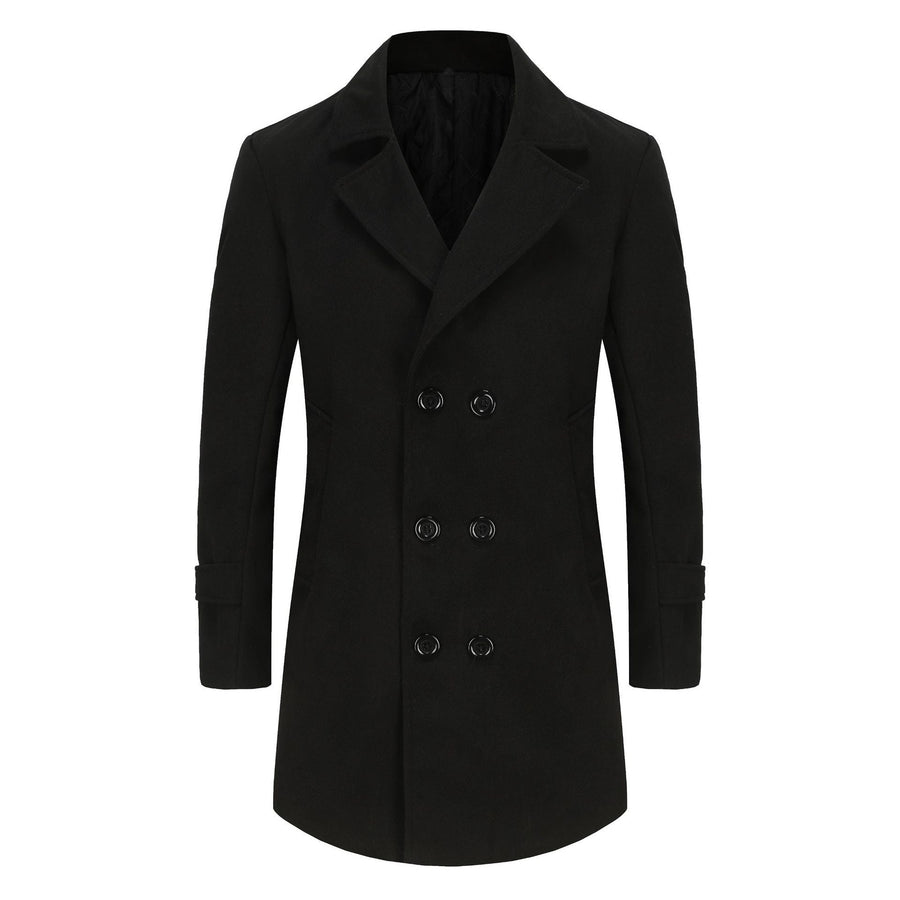 Herren eleganter doppelter Knopfmantel Aliams