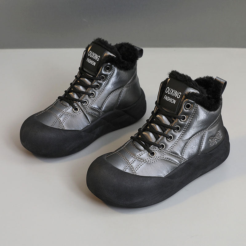 Damen modische Winterstiefel mit warmem Innenfutter und rutschfester Sohle