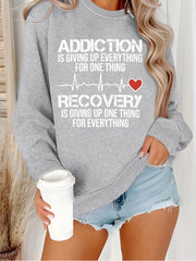 Damen Sweatshirt mit inspirierendem Druck und lässigem Schnitt