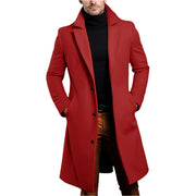 Herren eleganter lang geschnittener Mantel Aliams