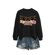 Damen Sweatshirt mit kreativem Halloween-Motiv