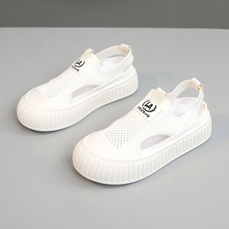 Damen Atmungsaktive Sommer-Slipper mit elastischem Einstieg und rutschfester Sohle