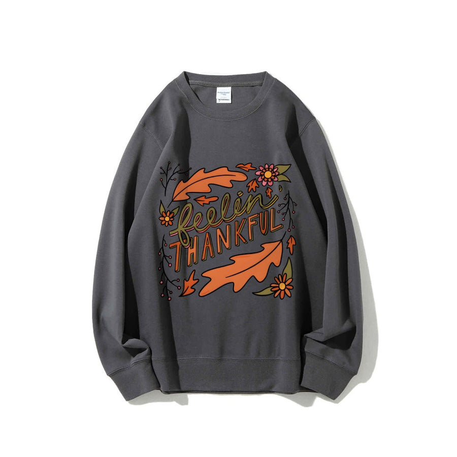 Damen Sweatshirt mit buntem Herbstmotiv und inspirierendem Schriftzug