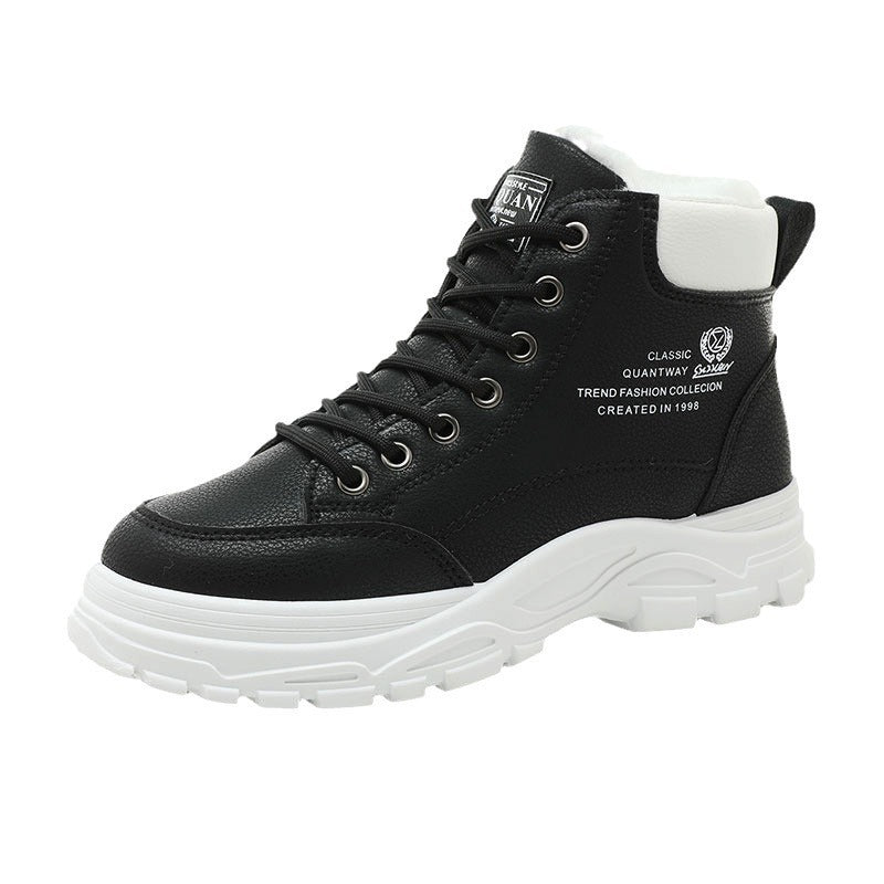 Damen Winterliche High-Top Stiefel mit warmem Fleece-Futter und rutschfester Sohle