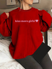 Damen Sweatshirt mit inspirierendem Schriftzug und lässiger Passform