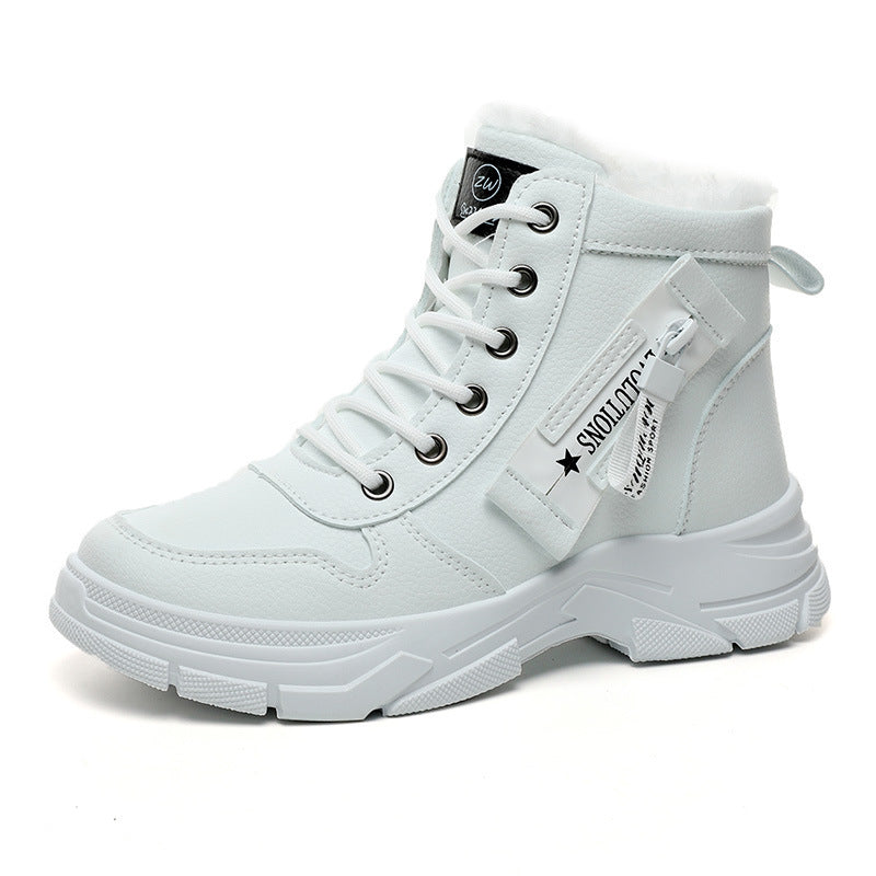 Damen High-Top Sneakers mit warmem Fleece-Innenfutter und rutschfester Sohle