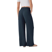 Damen weite Palazzo-Hose mit elastischem Bund und praktischen Taschen
