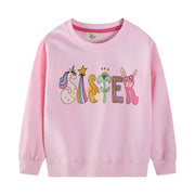 Mädchen Sweatshirt mit buntem Tier- und Motivdruck Drune
