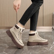 Damen Winterliche High-Top Stiefel mit kuscheligem Innenfutter und robuster Profilsohle
